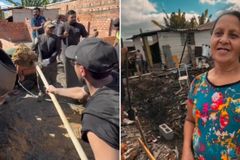 Igreja se une para construir casa a mulher em dificuldade: "Não cansemos de fazer o bem"