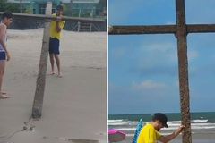 Menino encontra cruz vazia no mar enquanto louvava na Páscoa: “Foi um sinal, Ele vive”