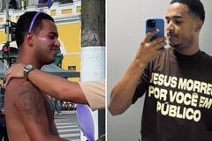 Ex-gay alcançado em evangelismo de rua no carnaval afirma: “Sou uma nova criatura”