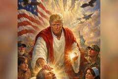 Líderes evangélicos chamam de “blasfêmia” postagem de Trump retratado como Jesus