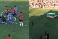 Árbitro ora de joelhos em campo após jogador sofrer contusão em jogo do Brasileirão