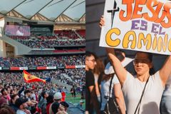 Cristãos evangelizam nas ruas e louvam em estádio em Madri: “Salvação e milagres”