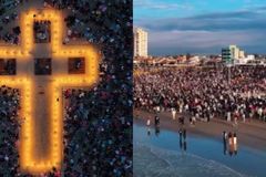 Culto ao amanhecer reúne 5 mil pessoas na orla de Balneário Rincão: “O Céu desceu”