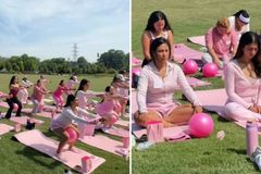 Cristãs promovem aula de pilates ao ar livre para evangelizar mulheres nos EUA