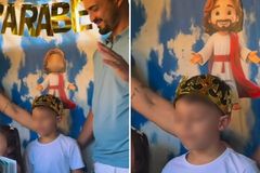 Menino celebra 7 anos com tema de Jesus e emociona ao orar: “Esse aniversário é para Você”