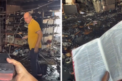 Bíblia fica intacta após incêndio destruir loja em Goiás: ‘Sem um arranhão’