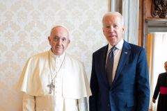 Pope Francis meets US President Joe Biden at the Vatican