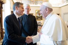 Pope Francis meets Secretary Antony Blinken at Vatican