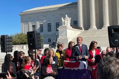 Pro-life supporters rally for Texas law outside Supreme Court