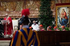 Pope Francis offers Mass for souls of 169 deceased bishops, cardinals