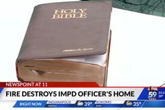 Cop Who Lost Everything When Home Burned to the Ground Discovered His Bible Totally Untouched by the Inferno