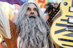 Watch Jars of Clay's Guitarist Absolutely Shred to Kick Off a Soccer Game While Dressed Up as Moses - RELEVANT