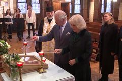 Prince Charles and Camilla visit cathedral in show of support for Ukraine