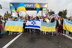 Ukrainian Refugee Valentyna Veretska Wins Women's Marathon in Jerusalem as Husband Fights Back Home