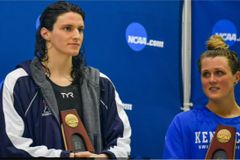 Female swimmer says NCAA ordered her to take lesser trophy for photo op despite tie with trans athlete