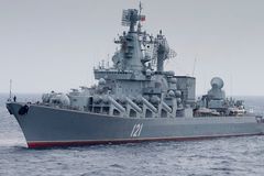 Russia’s Black Sea flagship sinks