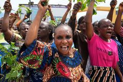 Nigerians protest Sunday church massacre