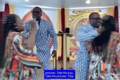 Women disrupt Bishop Lamor Whitehead's sermon months after jewelry heist at pulpit