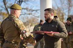 Zelenskyy visits liberated Kherson