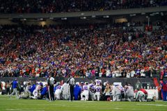 Buffalo Bills' Safety Damar Hamlin Collapses on Field, Team Prays as He Gets CPR; Game Suspended