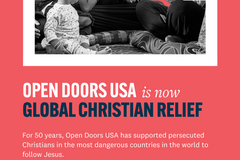 Open Doors US becomes Global Christian Relief