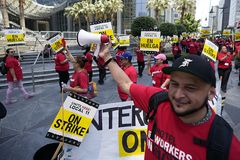 Thousands of hotel workers strike in Southern California