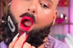 Maybelline sparks boycott calls over ad featuring bearded man applying lipstick