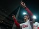 Phillies pitcher Michael Lorenzen gives thanks to God after no-hitter