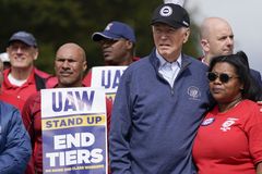 President Biden visits UAW picket line in Michigan