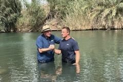 Bear Grylls fulfils 'dream' of being baptised in Jordan River