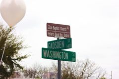 South Carolina city names intersection in honor of historic black church