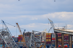 President tours Baltimore bridge wreck, promises action