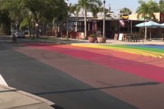 Police searching for drivers who twice defaced LGBT progressive pride mural