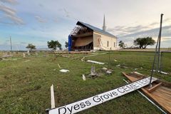 Texas tornado tore off church wall, cut short Wednesday service