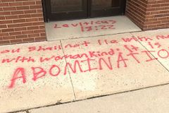 LGBT-affirming church  vandalized with Leviticus 18:22