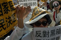 Thousands protest same-sex marriage bills in Taiwan