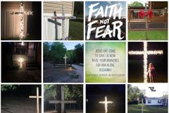 Faith Not Fear Crosses Bring Cheer, and Critics