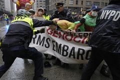 Pro-Palestinian protesters arrested at Macy’s Thanksgiving Day Parade