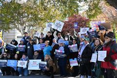 Outside Supreme Court, Religious Protesters Mostly Rally in Favor of Transgender Rights