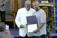 Denzel Washington gets baptized, receives ministry license: 'It took a while, but I'm finally ...