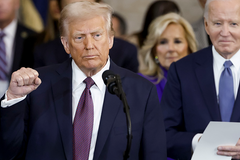 Newly inaugurated President Trump signs first executive orders