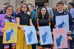 Clergy Hold Vigil Backing Legal Fight Against ICE Raids in Houses of Worship