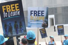 Moms, school choice advocates rally in support of Catholic charter school at Supreme Court