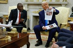 Trump shows South African president video of rally to 'kill the white farmer,' memorial of 'dead white people'