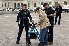 Anti-Trump veterans arrested after charging U.S. Capitol steps