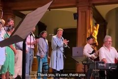 Nightrobe-wearing bishop apologizes for ordering 360 people out of ‘his house’ interrupting ‘Dancing Queen’ sing song