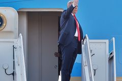 Stakes are high, Trump says while flying to meet Putin