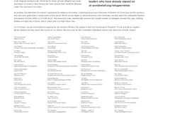 Open letter: refugee ban 'deeply' concerning | Baptist Press