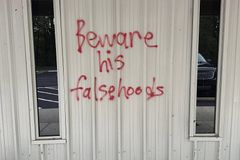 Vandals spray-paint Alabama church for hosting TPUSA event