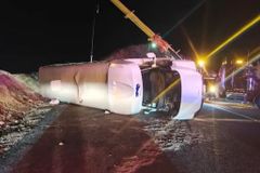 Dozens injured as bus carrying church group overturns in bid to avoid cliff